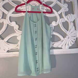 Girls strappy tank dressy shirt.